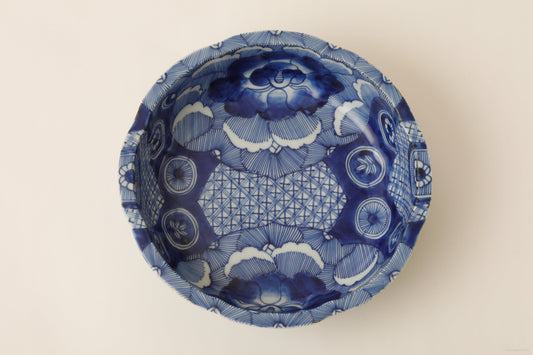 伊万里 べろ藍鉢(明治)