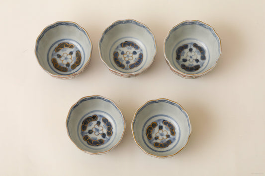 伊万里 色絵 蕎麦猪口 5客