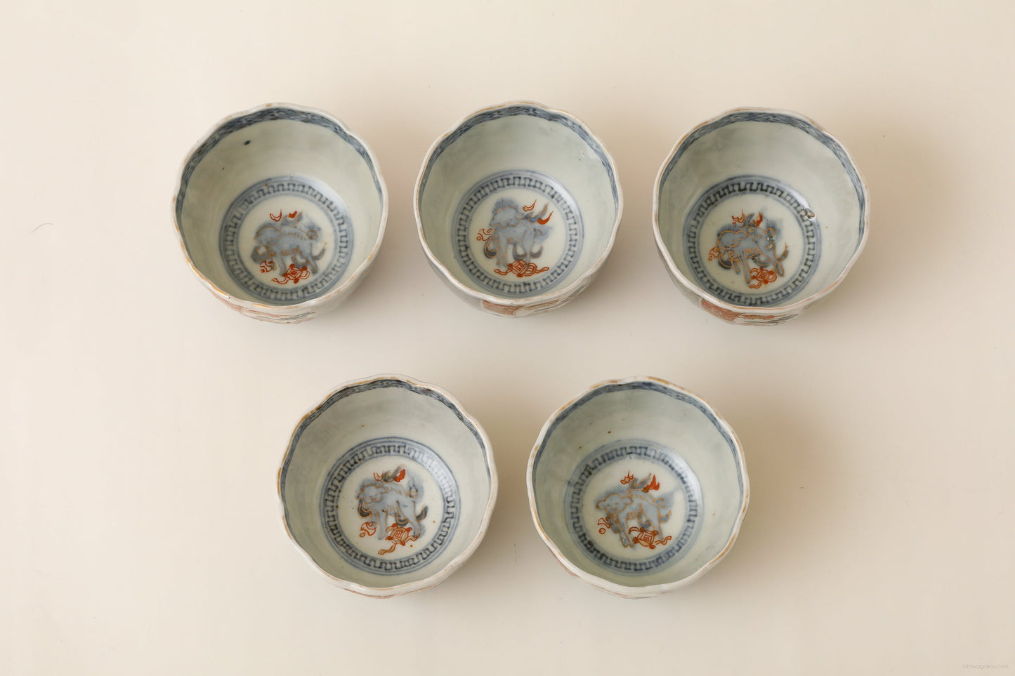 古伊万里 蕎麦猪口 5客