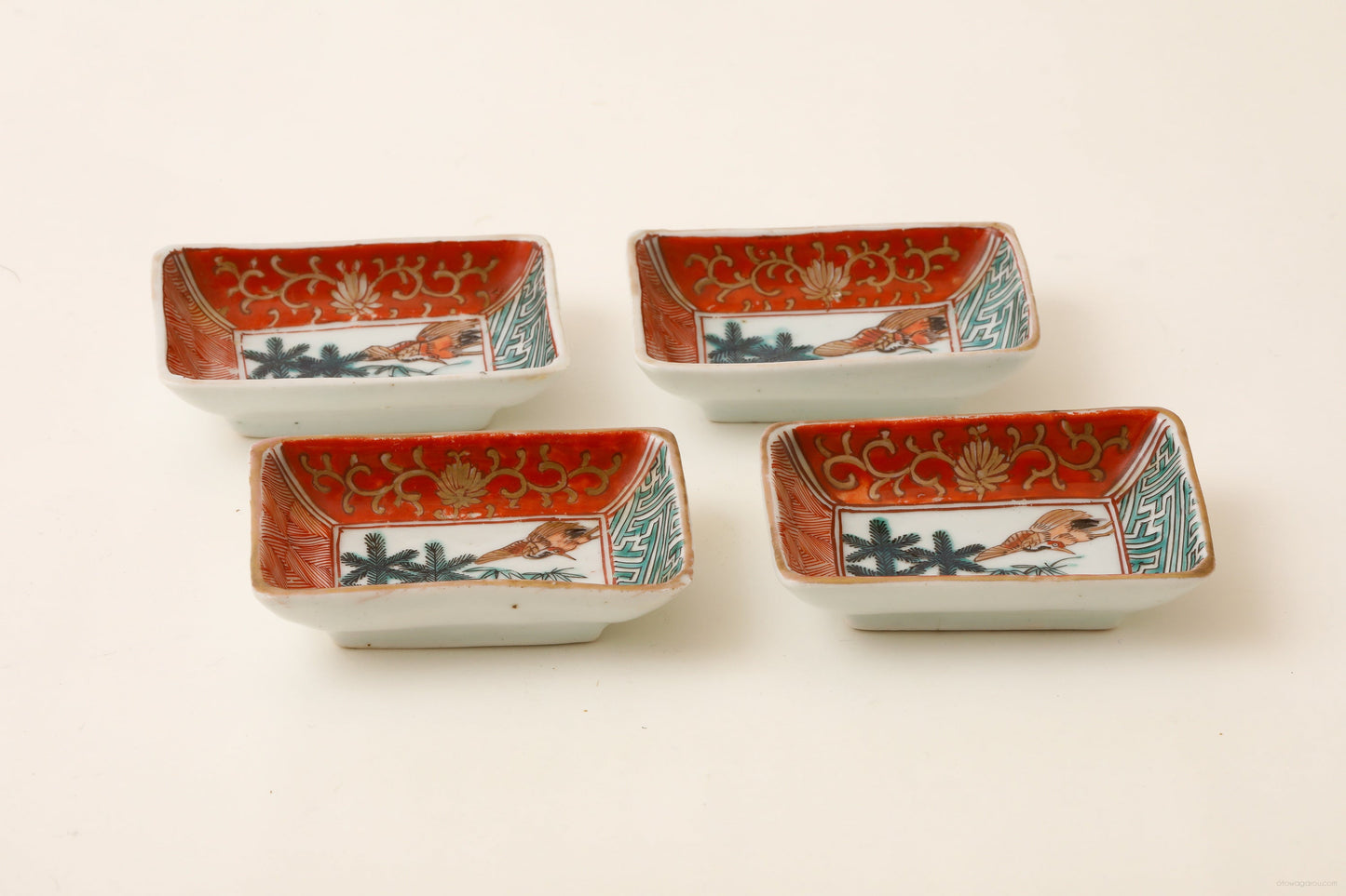 九谷 角豆皿 4客