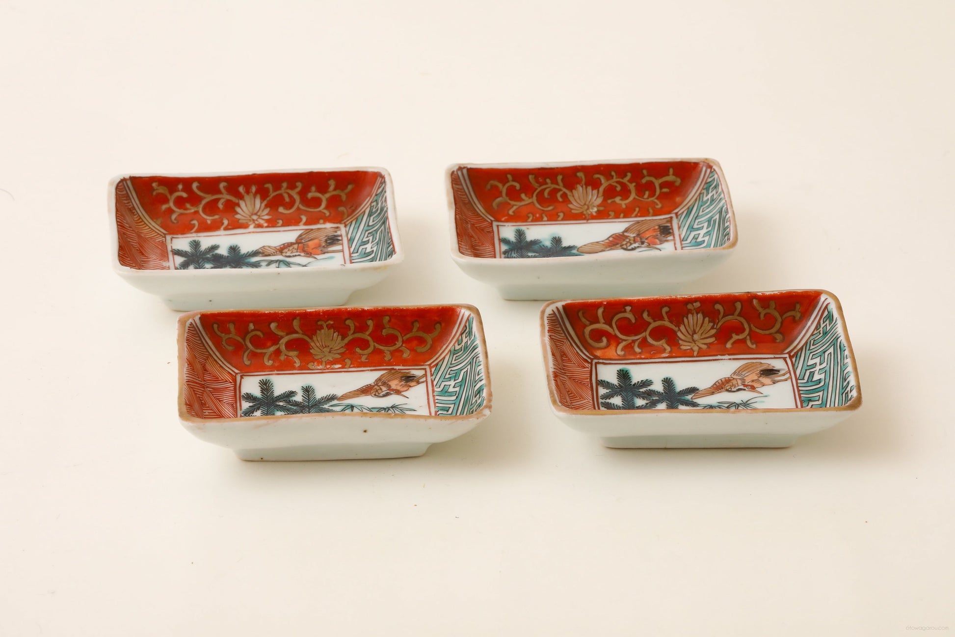 九谷 角豆皿 4客