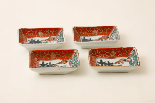 九谷 角豆皿 4客