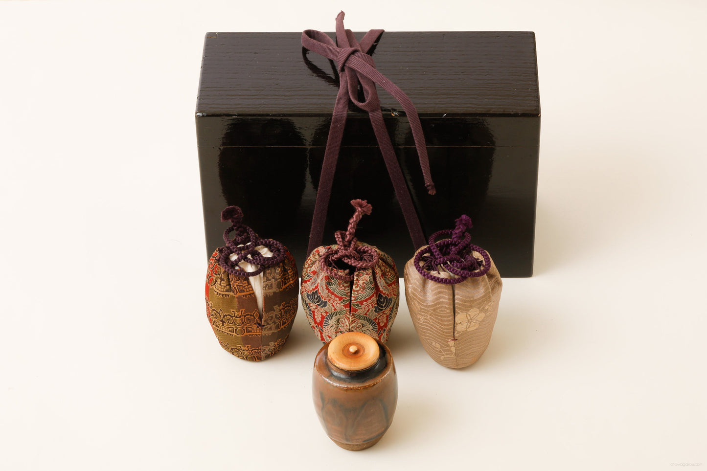 古瀬戸 茶入 仕覆三ツ揃(江戸)