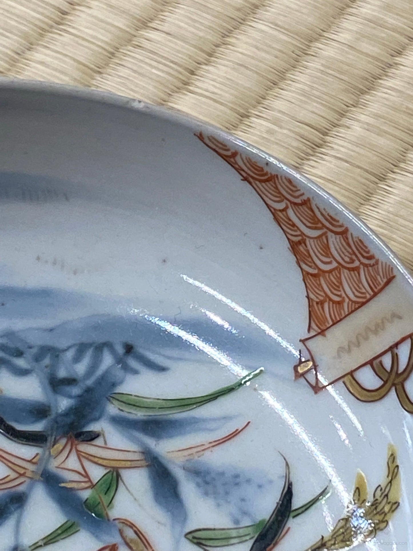 伊万里 色絵皿(幕末)5客