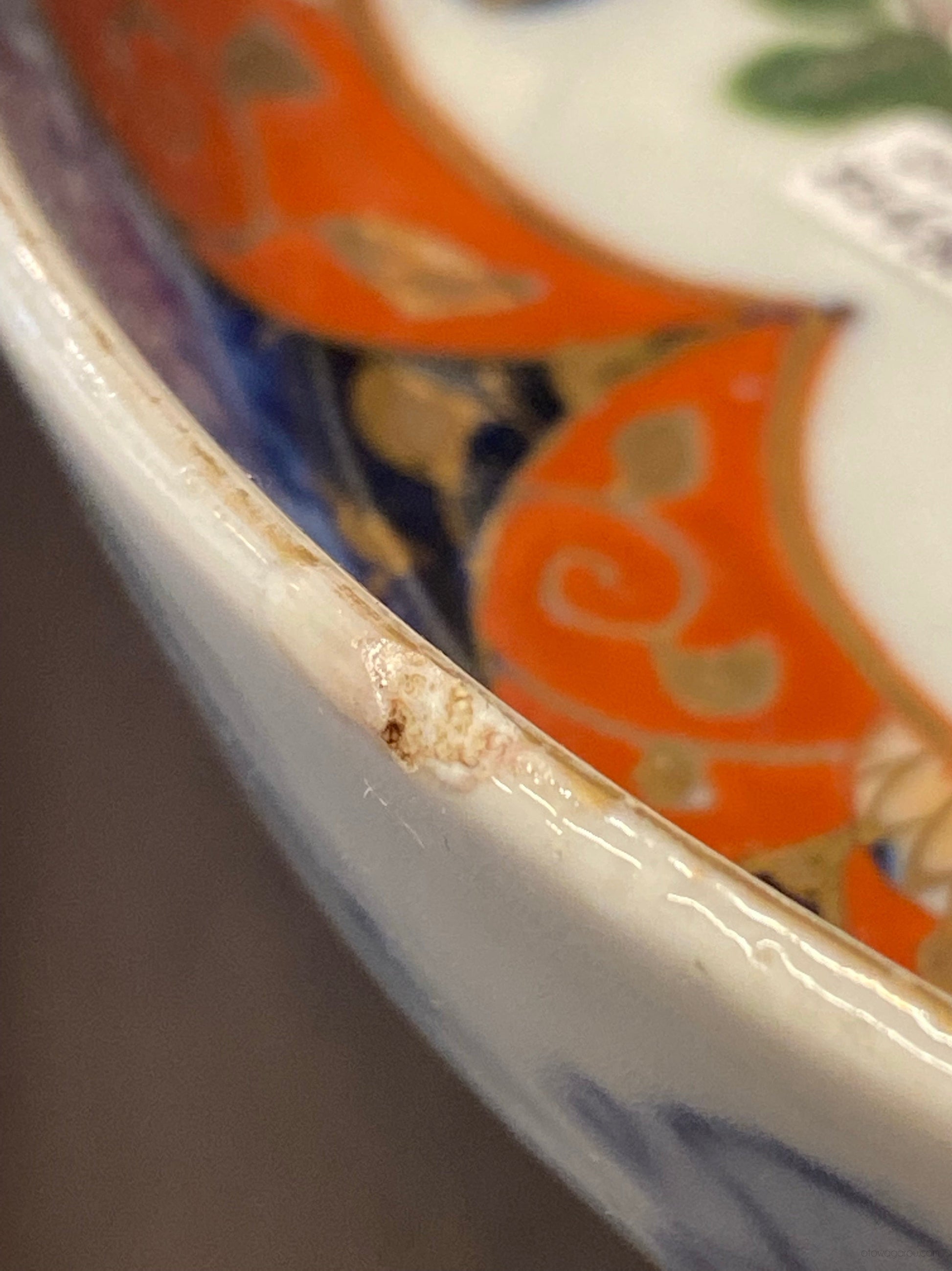 伊万里 色絵皿(紫陽花・菊)5客