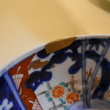 伊万里 色絵鉢(幕末・金継)三つ組