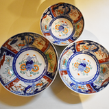 伊万里 色絵鉢(幕末・金継)三つ組