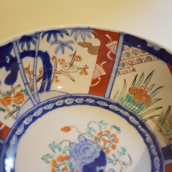 伊万里 色絵鉢(幕末・金継)三つ組