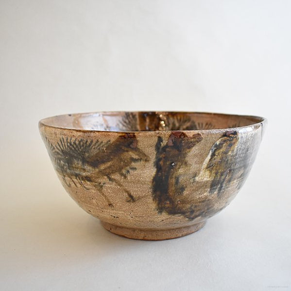 古唐津 大鉢 (江戸・色漆で直しあり)