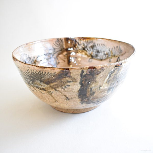 古唐津 大鉢 (江戸・色漆で直しあり)