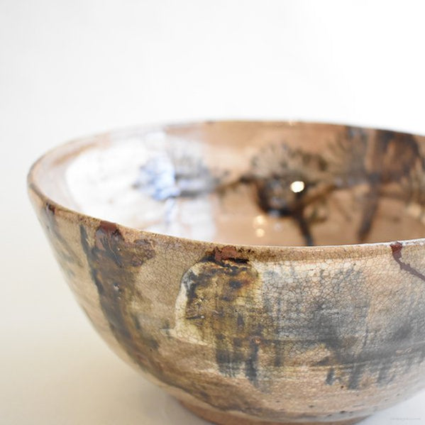 古唐津 大鉢 (江戸・色漆で直しあり)