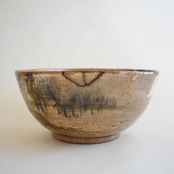 古唐津 大鉢 (江戸・色漆で直しあり)