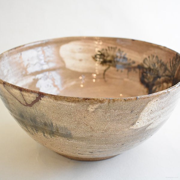 古唐津 大鉢 (江戸・色漆で直しあり)