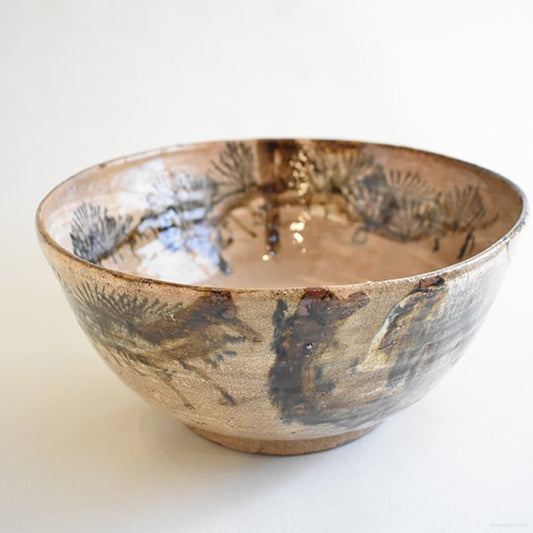 古唐津 大鉢 (江戸・色漆で直しあり)