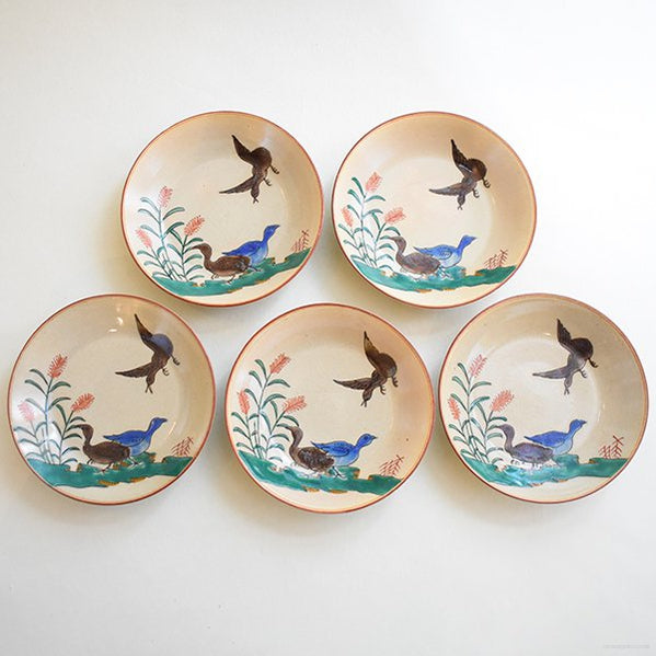 九谷 小皿 5客(明治)